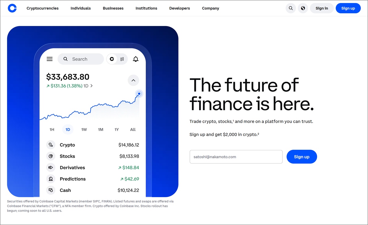 coinbase crypto investment platform