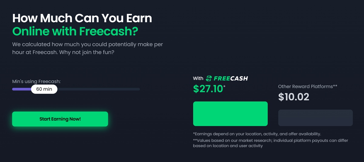 freecash hourly rate