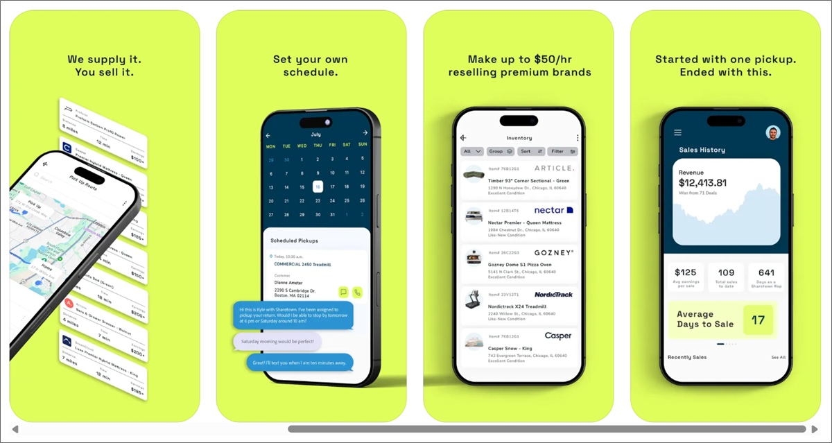 sharetown app screenshots