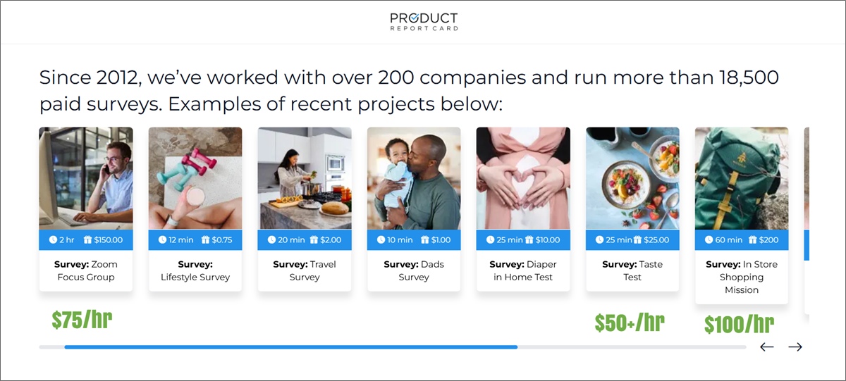 product report card
