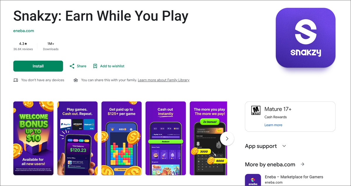 snakzy google play