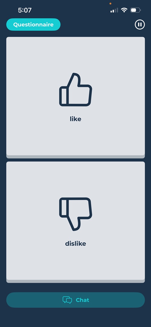 mediaprobe thumbs up thumbs down reaction screen
