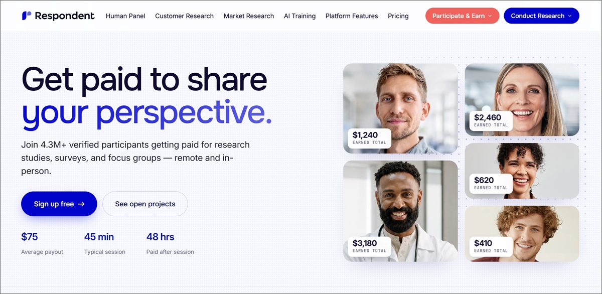 respondent paid research studies